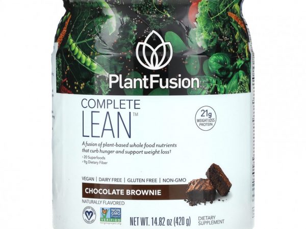 PlantFusion, Complete Lean, шоколадный брауни, 420 г (14,82 унции)