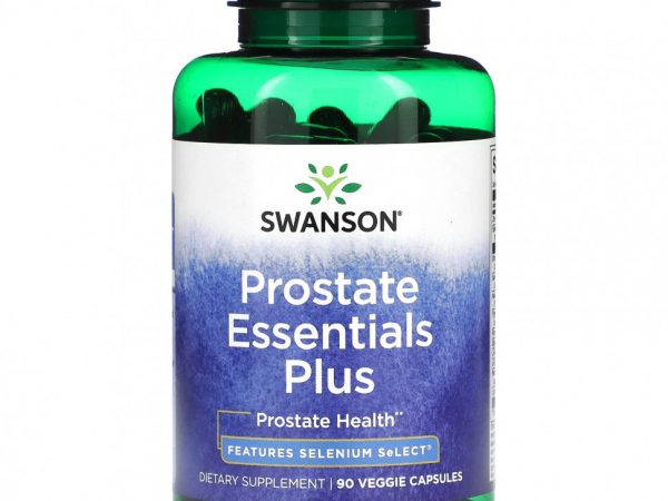 Swanson, Prostate Essentials Plus, 90 растительных капсул