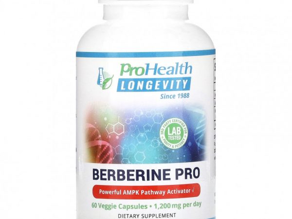 ProHealth Longevity, Berberine Pro, 600 мг, 60 растительных капсул