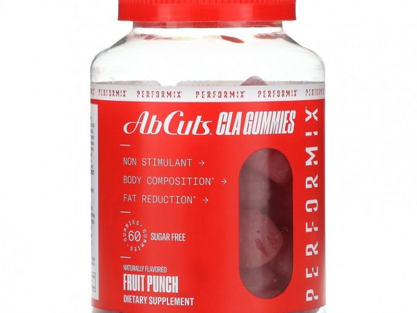 Performix, Ab Cuts, жевательные мармеладки с CLA, фруктовый пунш, 60 жевательных таблеток