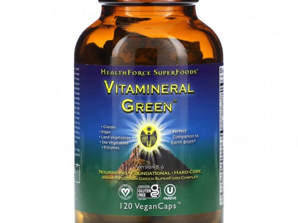 HealthForce Superfoods, Vitamineral Green`` 120 веганских капсул