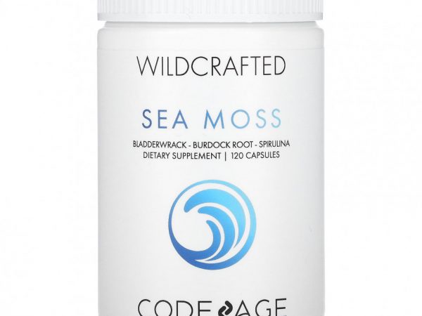 Codeage, Морской мох дикого происхождения +, 120 капсул