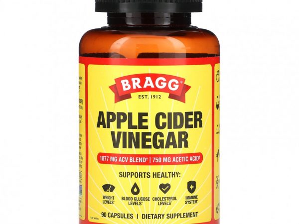 Bragg, Яблочный уксус, 90 капсул