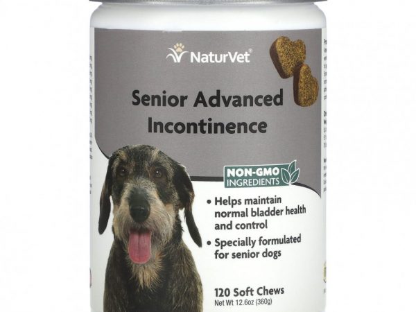 NaturVet, Повышенное недержание мочи для пожилых людей, для собак, 120 жевательных таблеток, 360 г (12,6 унции)