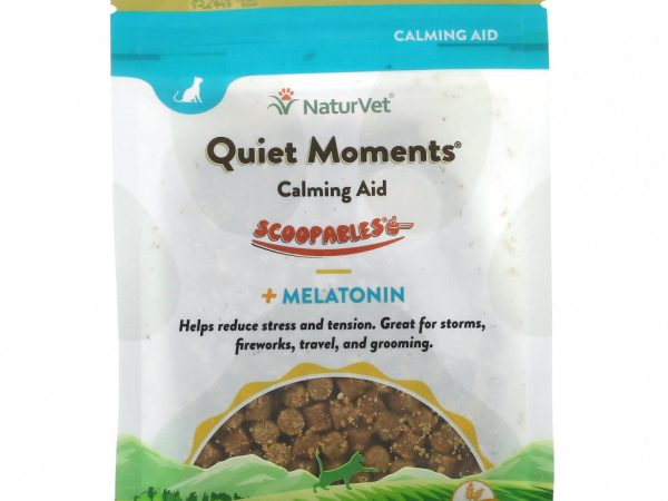 NaturVet, Scoopables, успокаивающее средство для спокойствия и мелатонин, для кошек, лосось, 157,5 г (5,5 унции)