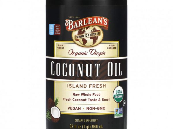 Barlean's, Органическое кокосовое масло первого отжима, Island Fresh, 946 мл (32 жидк. Унции)