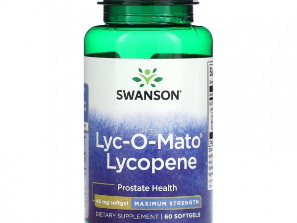 Swanson, Lyc-O-Mato, ликопин, максимальная эффективность, 40 мг, 60 мягких таблеток