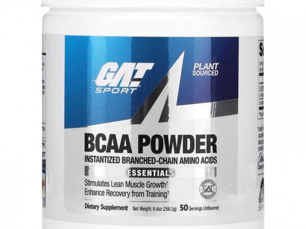 GAT, BCAA в порошке, без добавок, 266,5 г (9,4 унции)