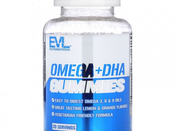 EVLution Nutrition, Жевательные мармеладки с омега + ДГК, 60 вегетарианских жевательных мармеладок