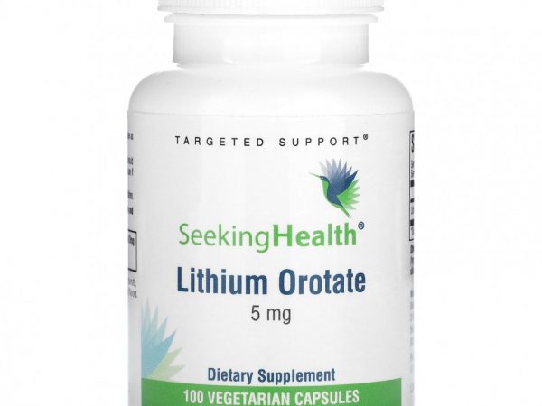 Seeking Health, Оротат лития, 5 мг, 100 вегетарианских капсул