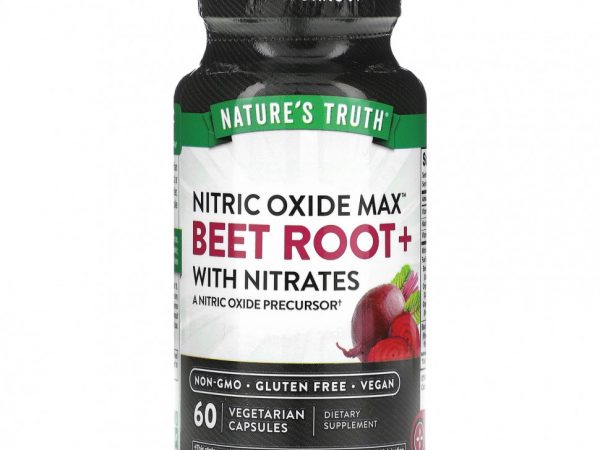 Nature's Truth, Перед тренировкой, свекла + с нитратами, 60 капсул быстрого действия