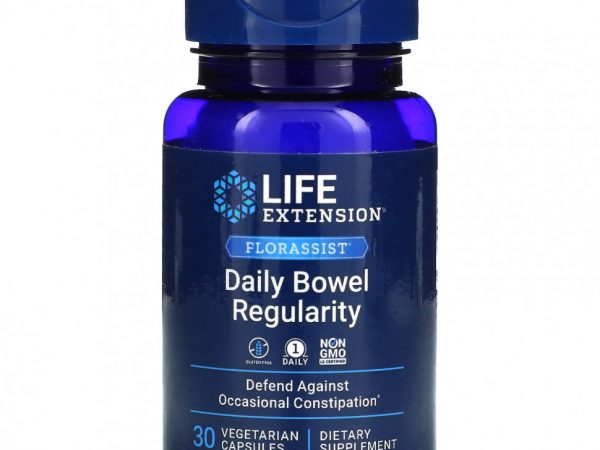 Life Extension, Florassist, ежедневное улучшение состояния кишечника, 30 вегетарианских капсул