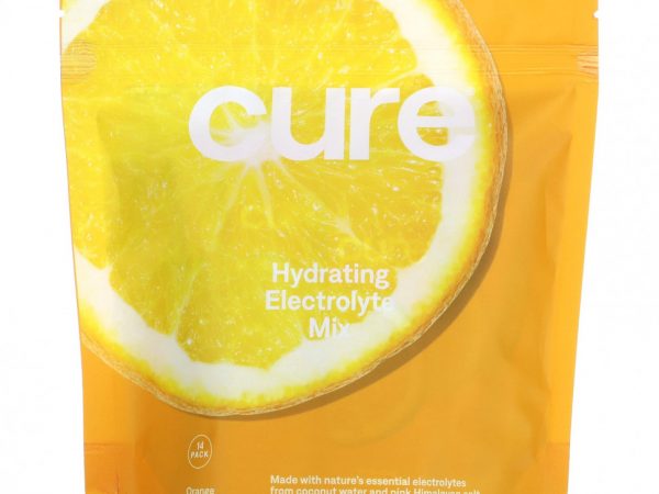 Cure Hydration, Увлажняющая смесь электролитов, апельсин, 14 пакетиков по 8,3 г (0,29 унции)