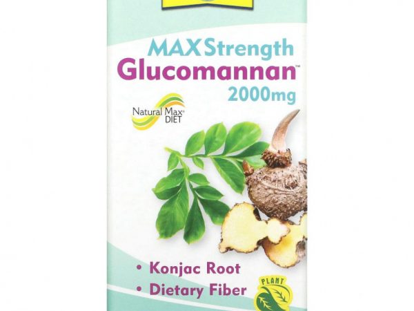Natural Balance, Glucomannan, глюкоманнан максимальной силы действия, 666 мг, 90 капсул