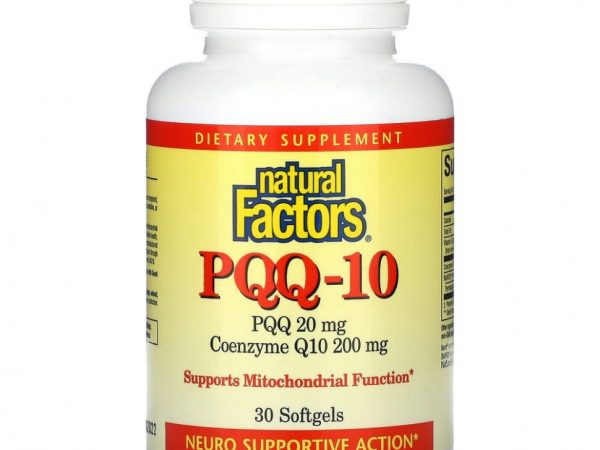 Natural Factors, PQQ-10, PQQ 20 мг, коэнзим Q10 200 мг, 30 капсул