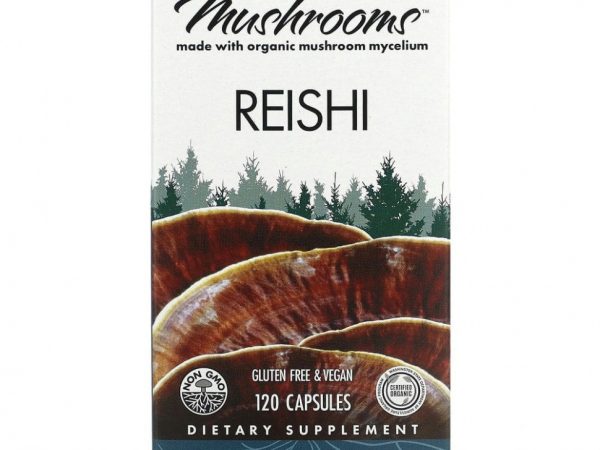 Fungi Perfecti, Рейши, поддержка долголетия, 120 вегетарианских капсул