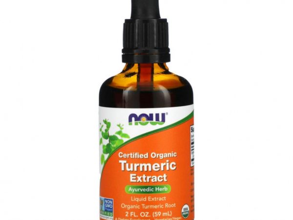 NOW Foods, Сертифицированный органический экстракт куркумы, 2 жидких унции (59 мл)