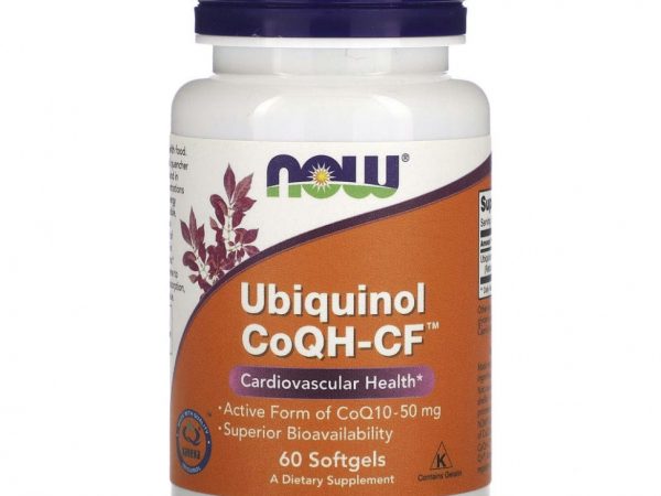 NOW Foods, Убихинол CoQH-CF, 60 гелевых капсул
