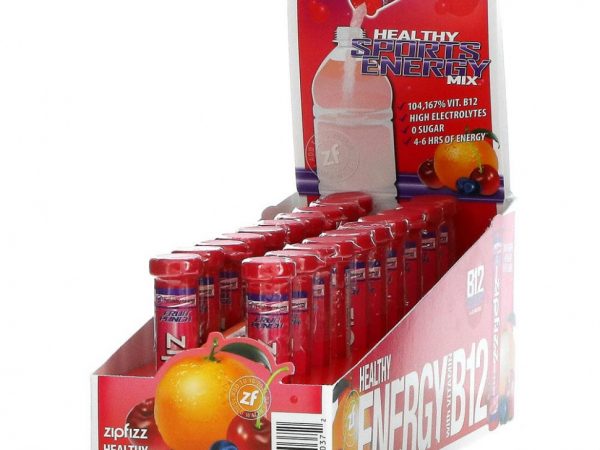 Zipfizz, Healthy Energy Mix With Vitamin B12, Fruit Punch, 20 Tubes, 0.39 oz (11 g) Each