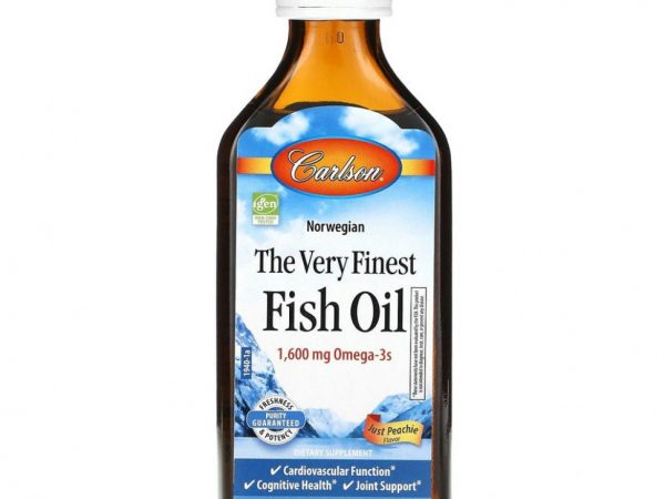 Carlson, The Very Finest Fish Oil, Just Peachie, 1,600 mg, 6.7 fl oz (200 ml)