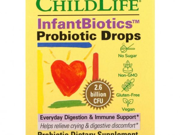 ChildLife, Essentials, InfantBiotics, пробиотические капли, 2,6 млрд КОЕ, 10,5 мл (0,36 жидк. Унции)
