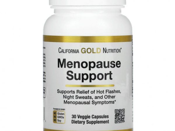 California Gold Nutrition, добавка для поддержки в период менопаузы, 30 растительных капсул