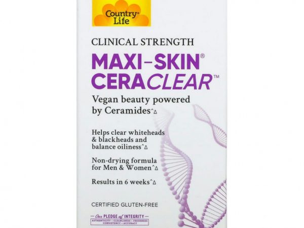 Country Life, Maxi-Skin Cera Clear, 60 веганских капсул
