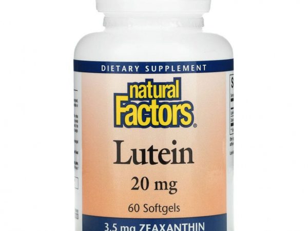 Natural Factors, лютеин, 20 мг, 60 капсул