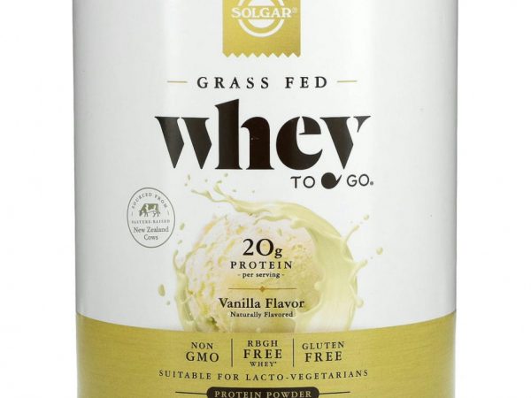 Solgar, Whey To Go, порошок сывороточного белка, ваниль, 936 г (33 унции)