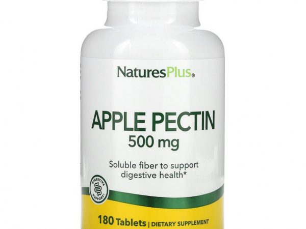 NaturesPlus, яблочный пектин, 500 мг, 180 таблеток
