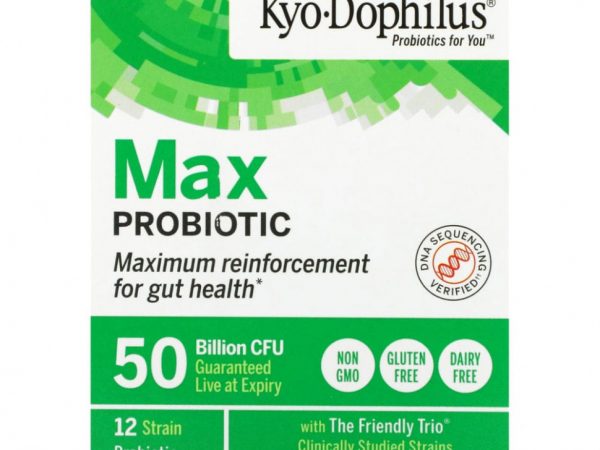Kyolic, Kyo-Dophilus, пробиотик максимального действия, 50 млрд КОЕ, 30 вегетарианских капсул