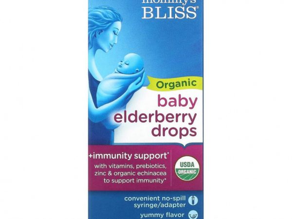 Mommy's Bliss, Органические капли бузины для младенцев, возраст от 4 месяцев, 3 жидких унции (90 мл)