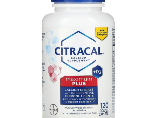 Citracal, Добавка с кальцием и витамином D3, Maximum Plus, 120 капсул, покрытых оболочкой