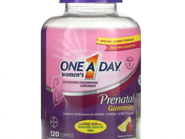 One-A-Day, Жевательные мармеладки для женщин с фолиевой кислотой и ДГК, мультивитаминная / мультиминеральная добавка, 120 жевательных таблеток