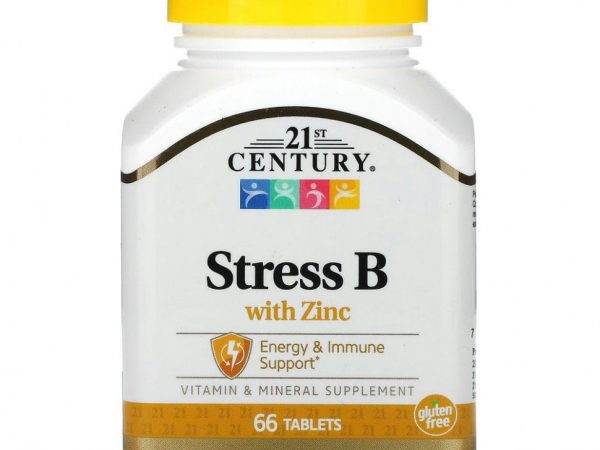 21st Century, Stress B, с цинком, 66 таблеток