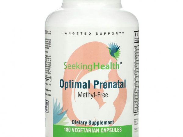 Seeking Health, Optimal Prenatal, безметила, 180 вегетарианских капсул