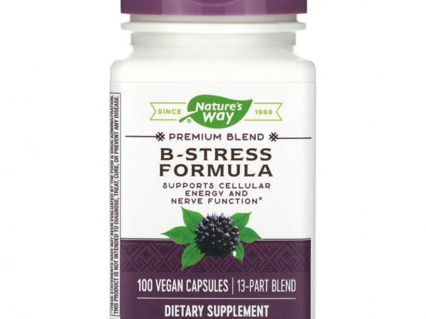 Nature's Way, B-Stress Formula, 100 веганских капсул