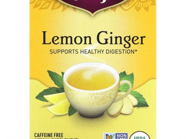 Yogi Tea, лимон и имбирь, без кофеина, 16 чайных пакетиков, 36 г (1,27 унции)