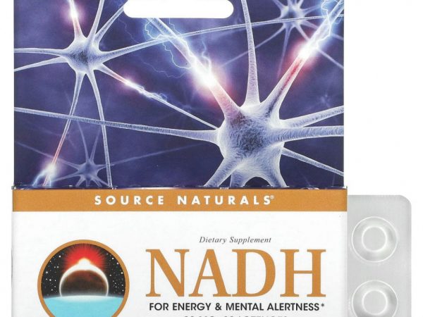 Source Naturals, NADH, 20 мг, 30 сублингвальных таблеток