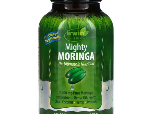 Irwin Naturals, Могучая моринга, 60 гелевых капсул