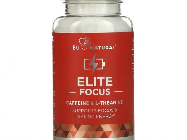 Eu Natural, ELITE, кофеин и L-теанин, 120 капсул