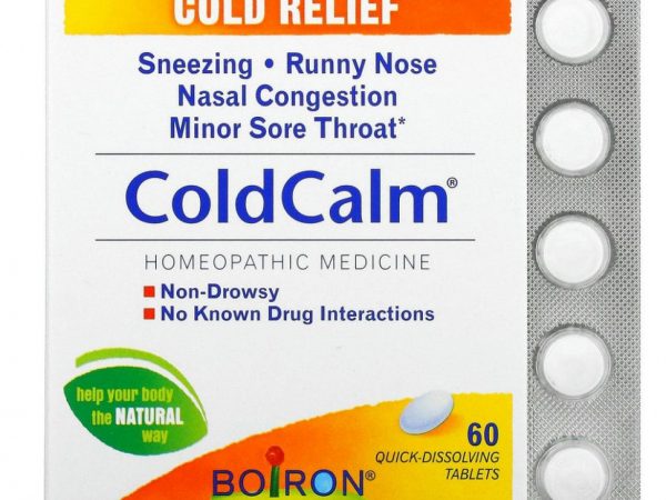 Boiron, ColdCalm, средство от простуды, 60 быстрорастворимых таблеток