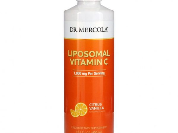 Dr. Mercola, Липосомальный витамин C, цитрусовая ваниль, 1000 мг, 450 мл (15,2 жидк. Унции)