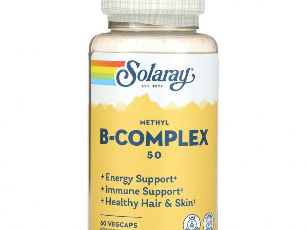 Solaray, Метил B-комплекс 50, 60 вегетарианских капсул