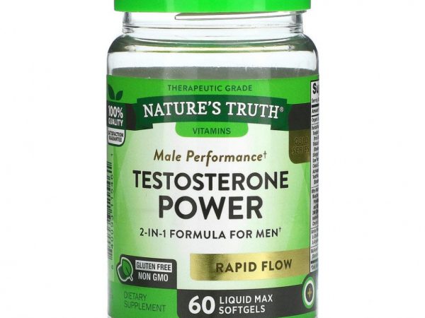 Nature's Truth, Testosterone Power, 60 мягких таблеток Liquid Max