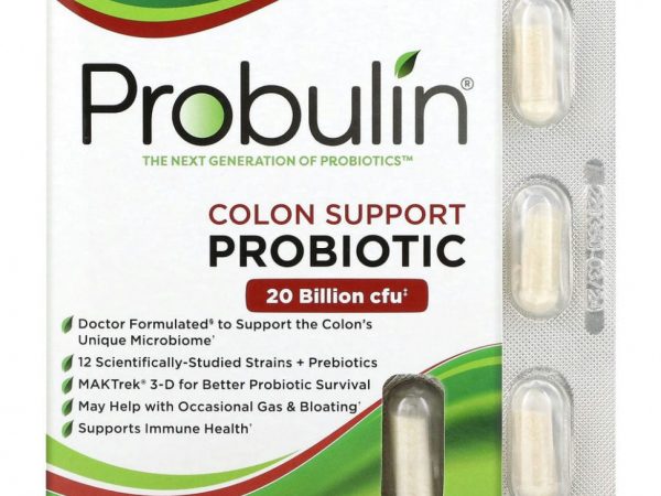 Probulin, Поддержка толстого кишечника, пробиотик, 30 капсул