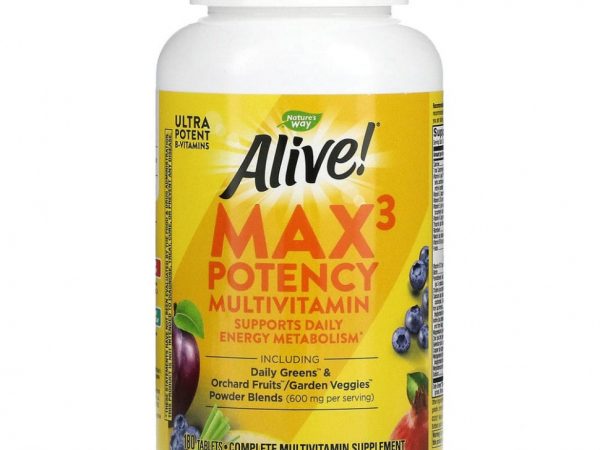 Nature's Way, Alive! Max3 Potency, мультивитамины, 180 таблеток