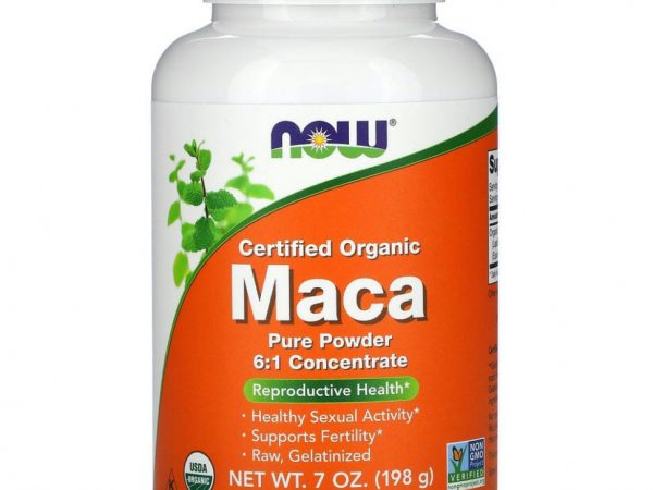 NOW Foods, сертифицированный органический чистый порошок из маки, 198 г (7 унций)