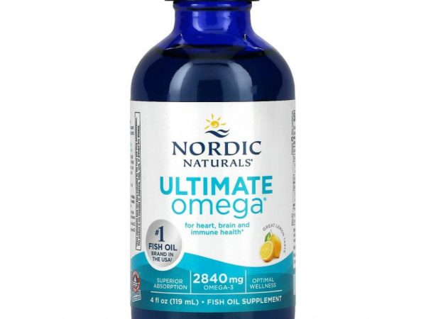 Nordic Naturals, Ultimate Omega, со вкусом лимона, 2840 мг, 119 мл (4 жидк. унции)