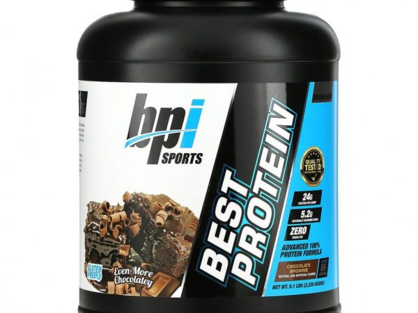 BPI Sports, Лучший протеин, передовая формула 100%-ного протеина, шоколадное брауни, 5,1 фунта (2329 г)